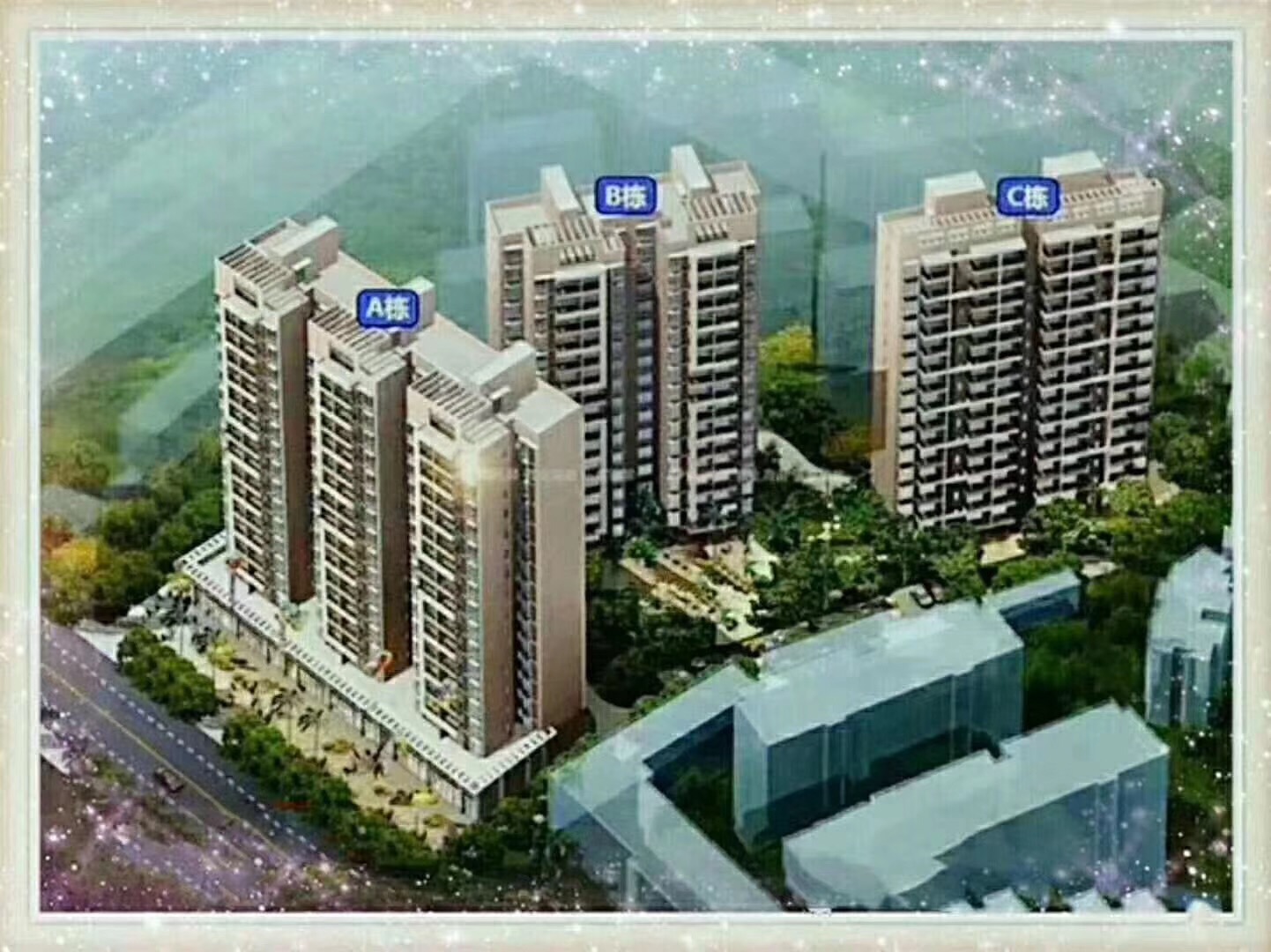 东莞凤岗3栋大型小区房《尚品花园》自带双层地下停车场和天燃气