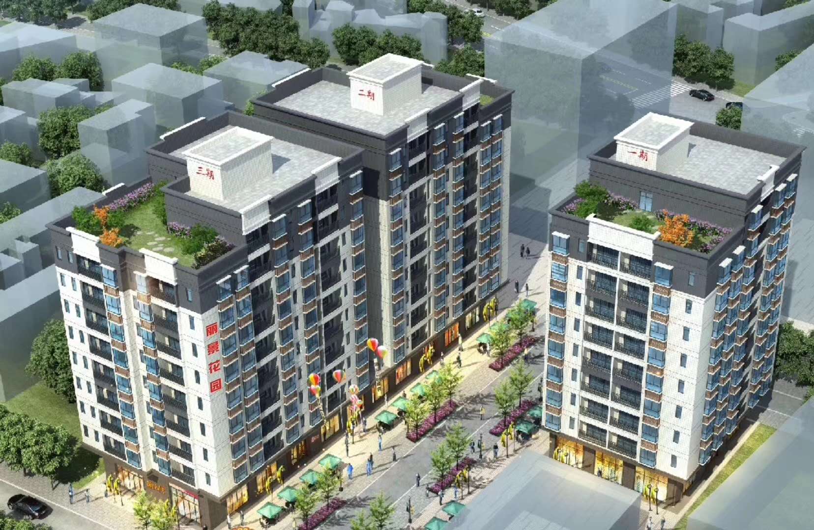 虎门碧桂园天伦居对面《丽景花园》3栋大型统建楼 花园小区房 户户发绿本