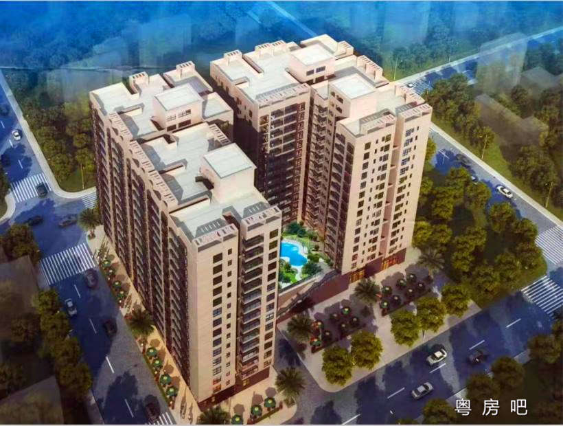 东莞大朗9栋大型花园小区《松湖世纪城邦》一期四栋统建楼出售 均价6800元