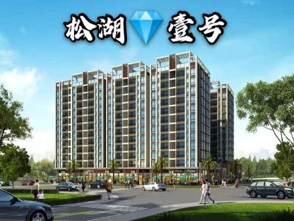 东莞大岭山金兴大街《松湖壹号》4栋封闭式大型统建楼小区，带地面停车场