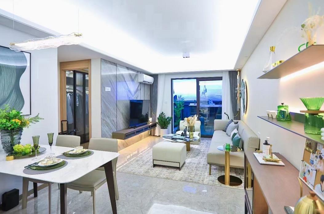 东莞长安厦边四栋花园统建楼《滨海湾未来城》轻轨口 产权70年 天燃气入户 1:1停车位