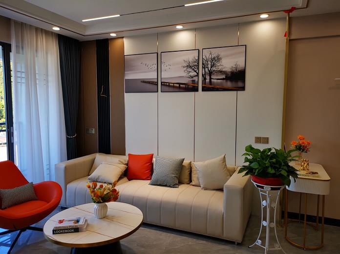 樟木头旗岭村3栋花园小区统建房《香樟湾畔》一线江景房 天然气 自带停车位